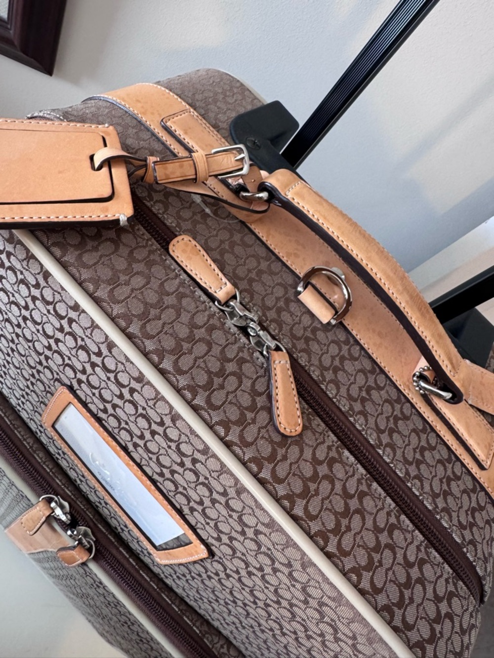 COACH Mini Signature Jaquard Rolling Suitcase - Picture 3 of 14